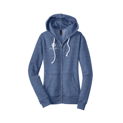 District® - Juniors Marled Fleece Full-Zip Hoodie